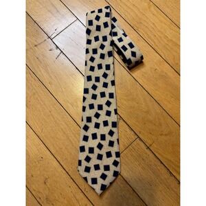 Vintage Ermenegildo Zegna Geometric Silk Tie Made in Italy